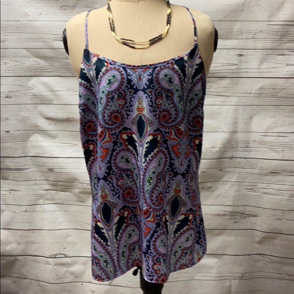 J Crew Factory Tank Top Women’s Paisley Print Size 8